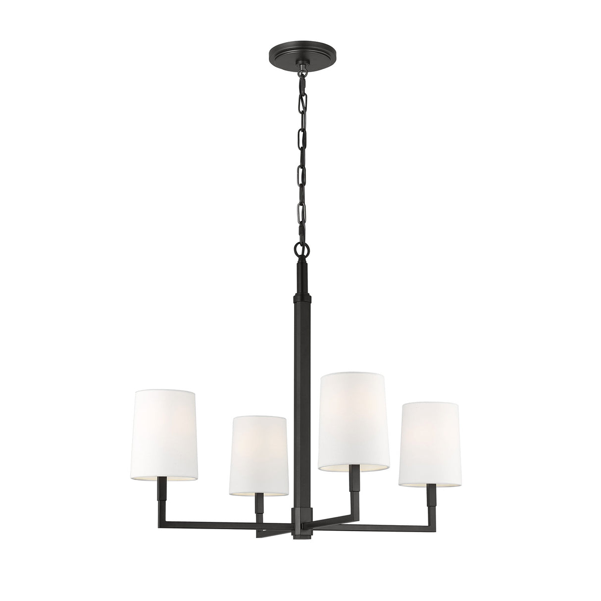 Andrew 4 Light Chandelier 27", Aged Iron