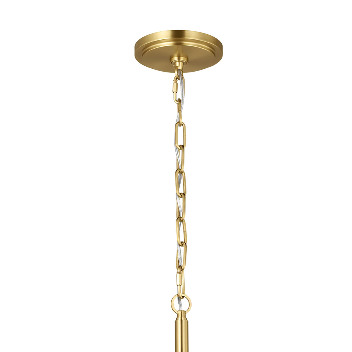 Andrew 4 Light Chandelier 36", Modern Brass