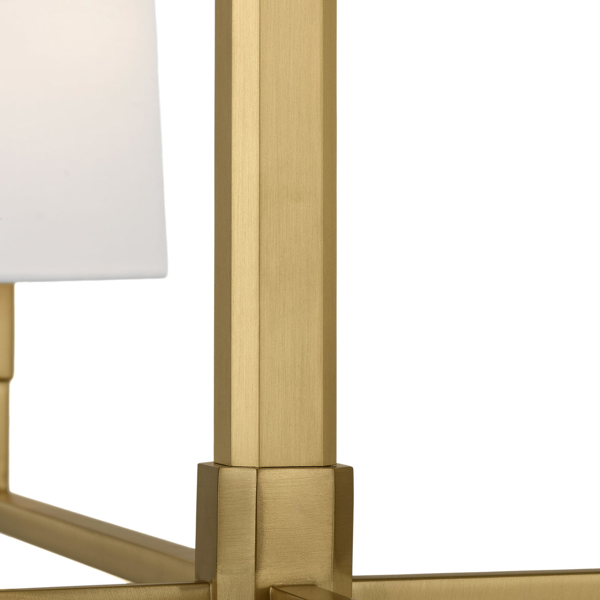 Andrew 4 Light Chandelier 36", Modern Brass