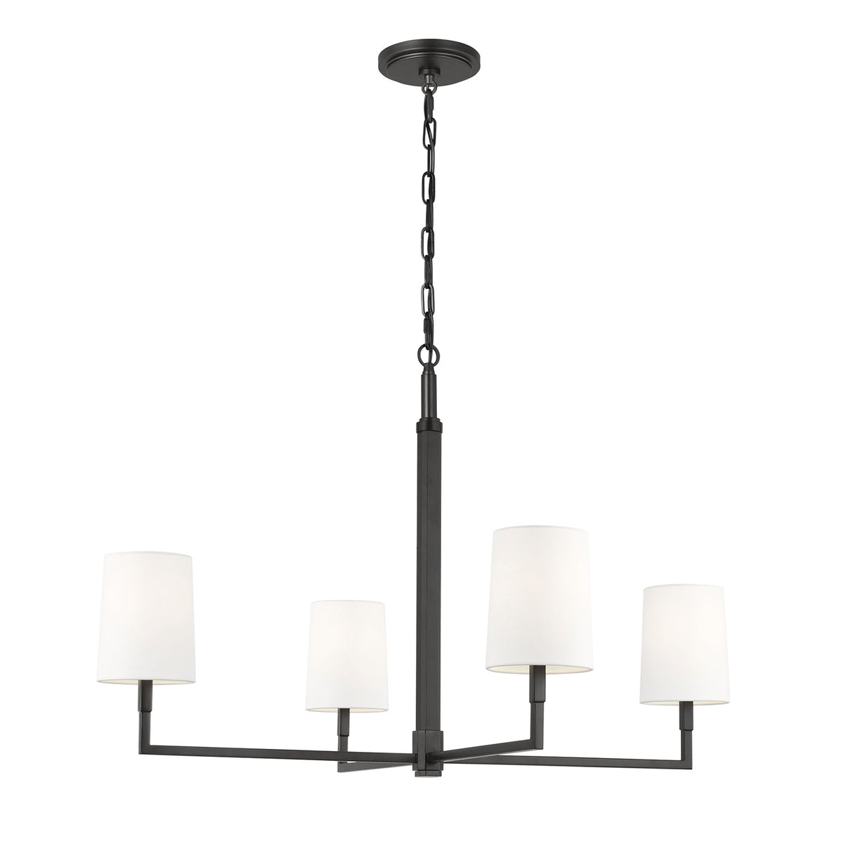 Andrew 4 Light Chandelier 36", Aged Iron