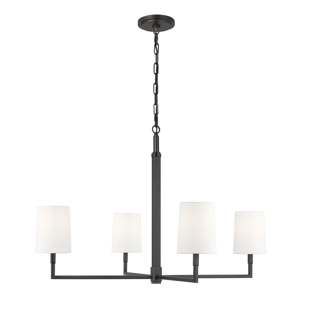 Andrew 4 Light Chandelier 36", Aged Iron