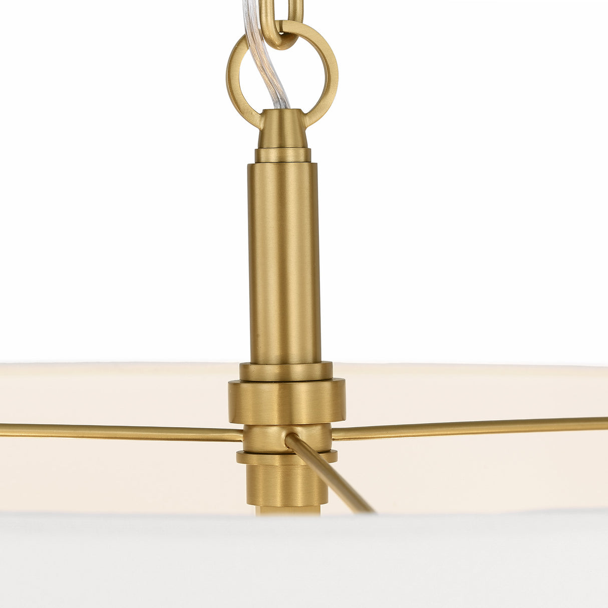 Andrew 6 Light Pendant 25", Modern Brass