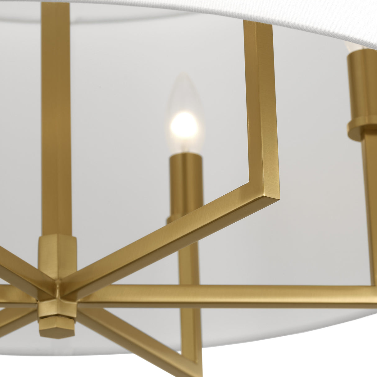 Andrew 6 Light Pendant 25", Modern Brass