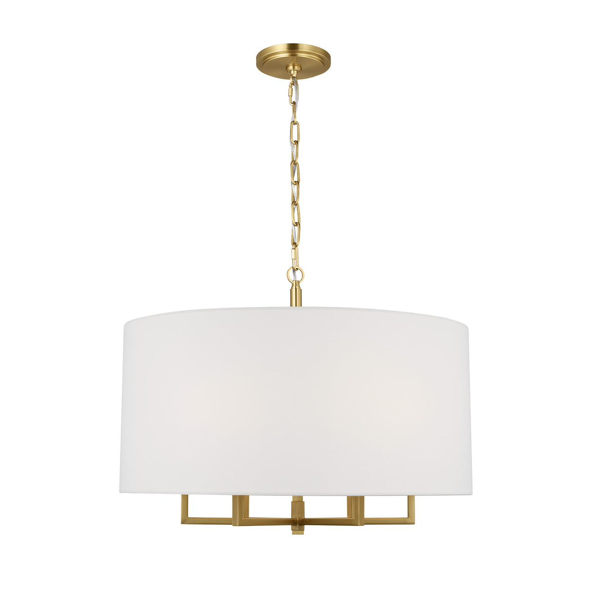 Andrew 6 Light Pendant 25", Modern Brass