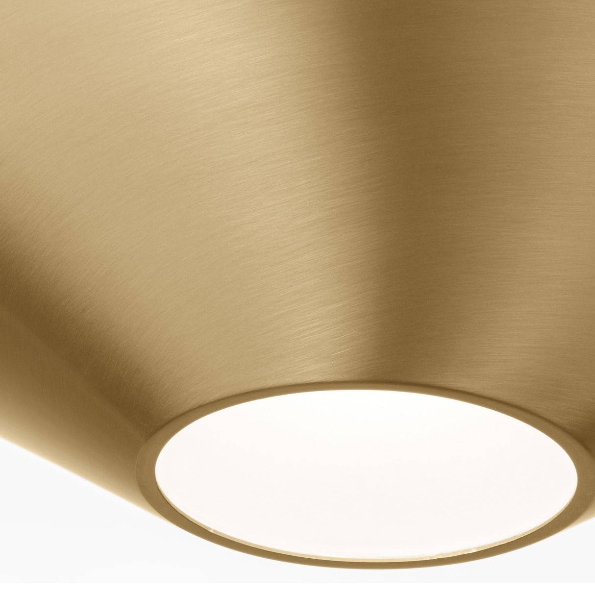 Belvin Medium LED Flush Mount 12", Modern Brass