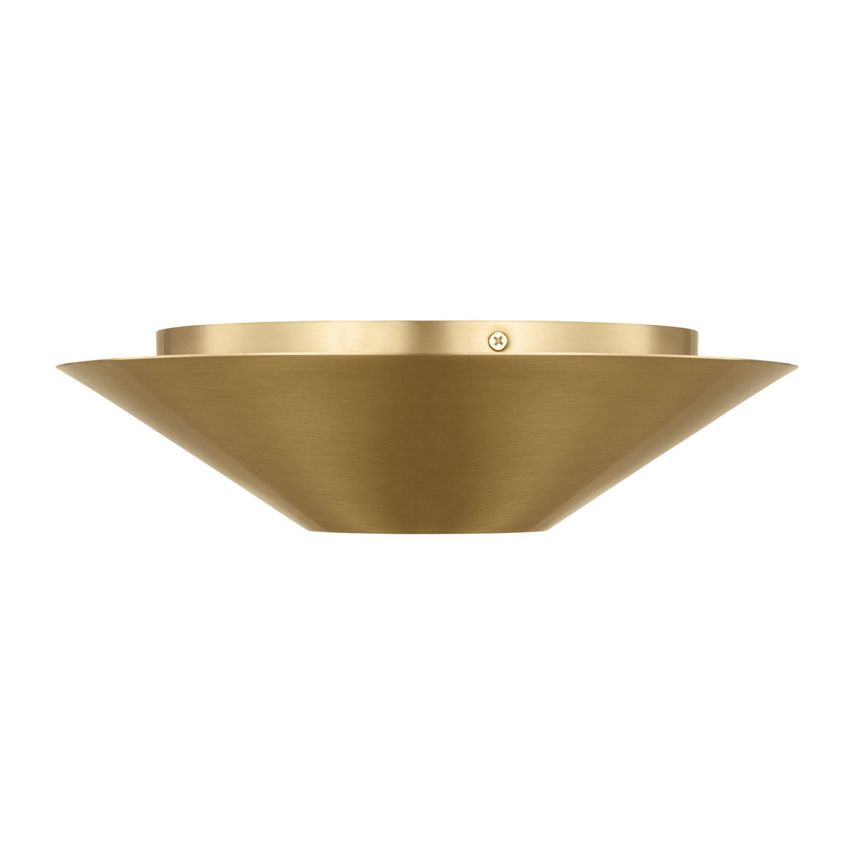 Belvin Medium LED Flush Mount 12", Modern Brass