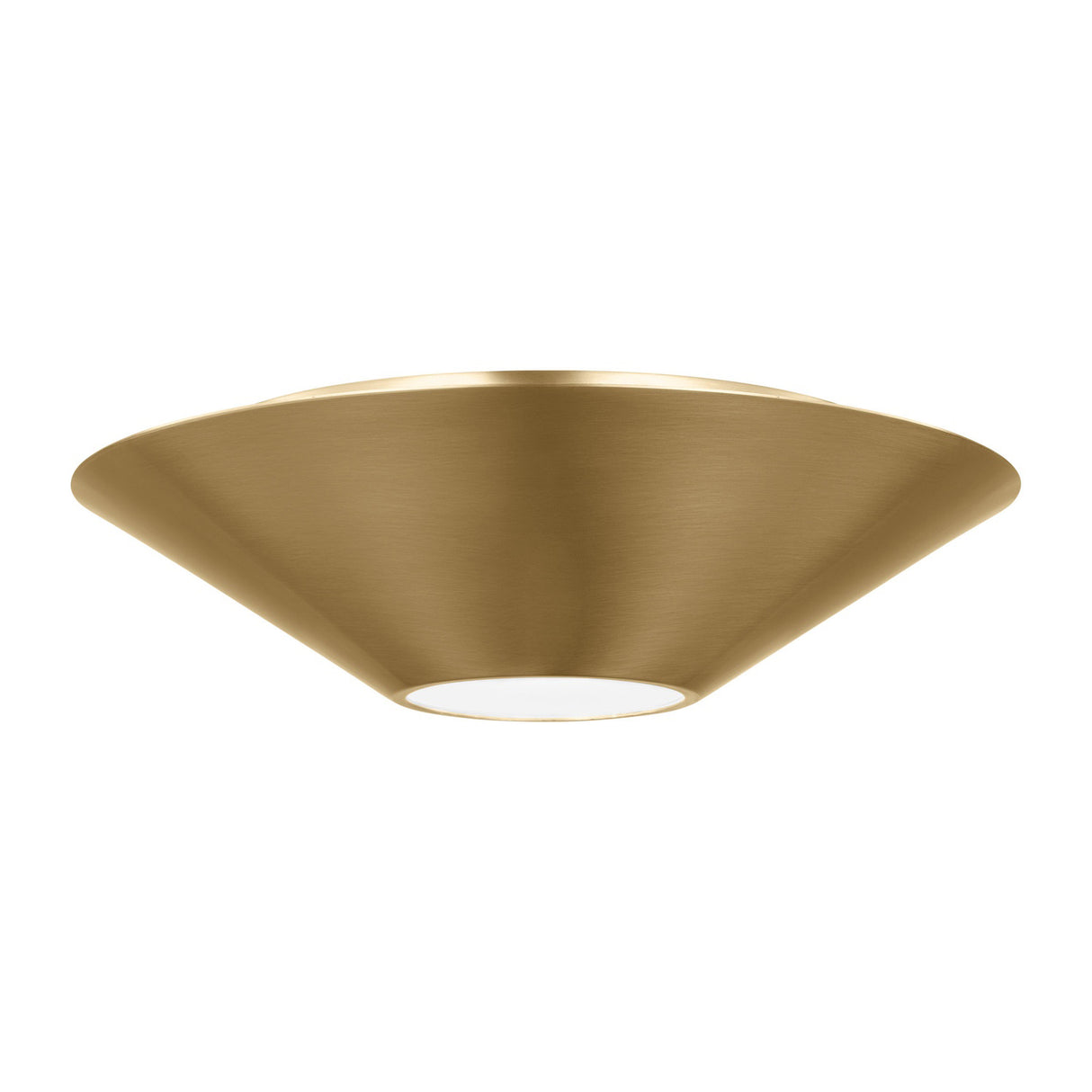 Belvin LED Flush Mount 12", Modern Brass