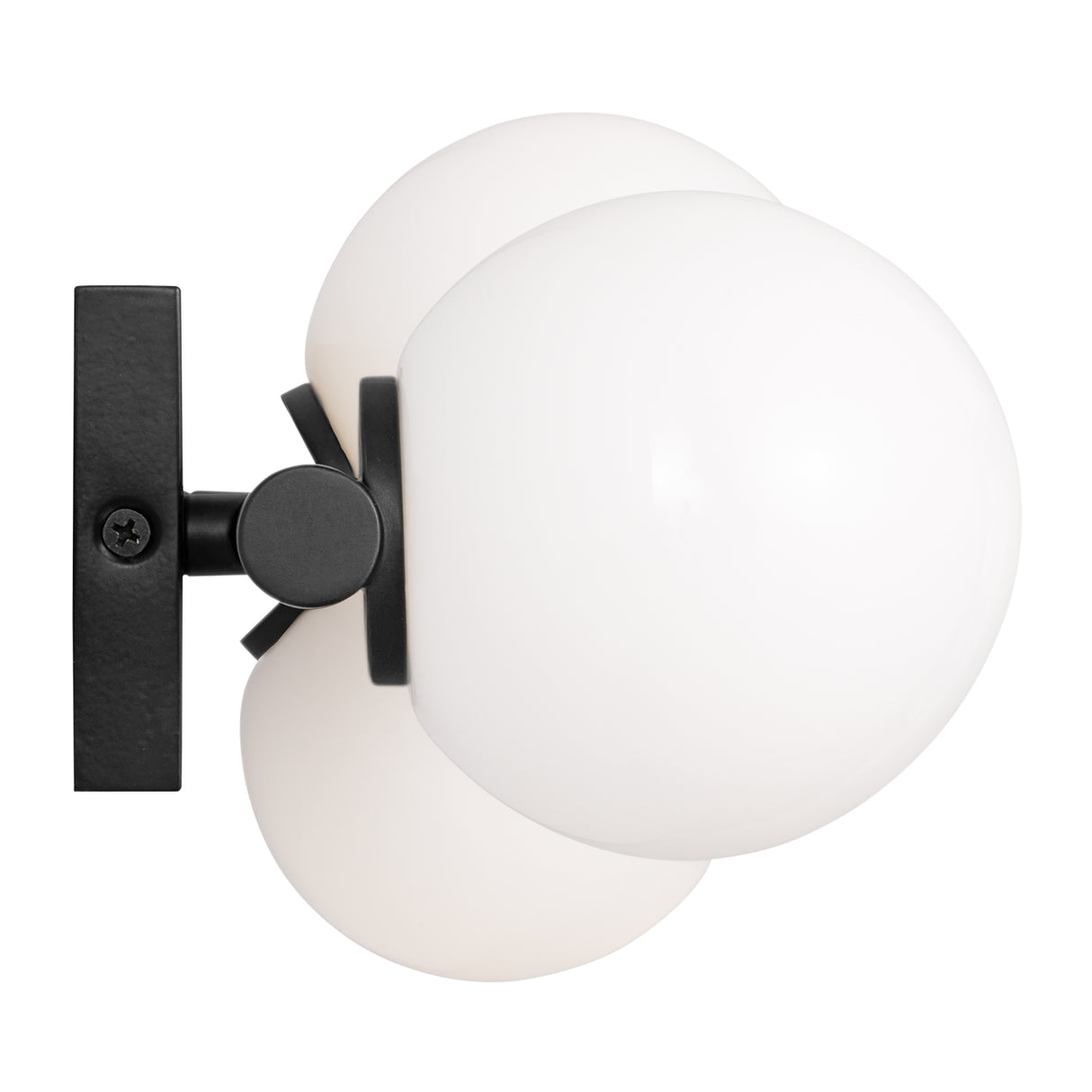 Veya 3 Light Wall Sconce 16", Aged Iron and Milk Glass