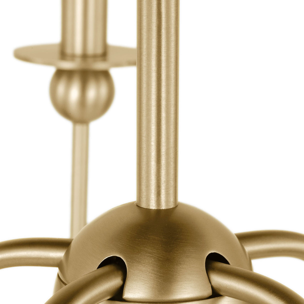 Anise 5 Light Chandelier 30", Satin Brass