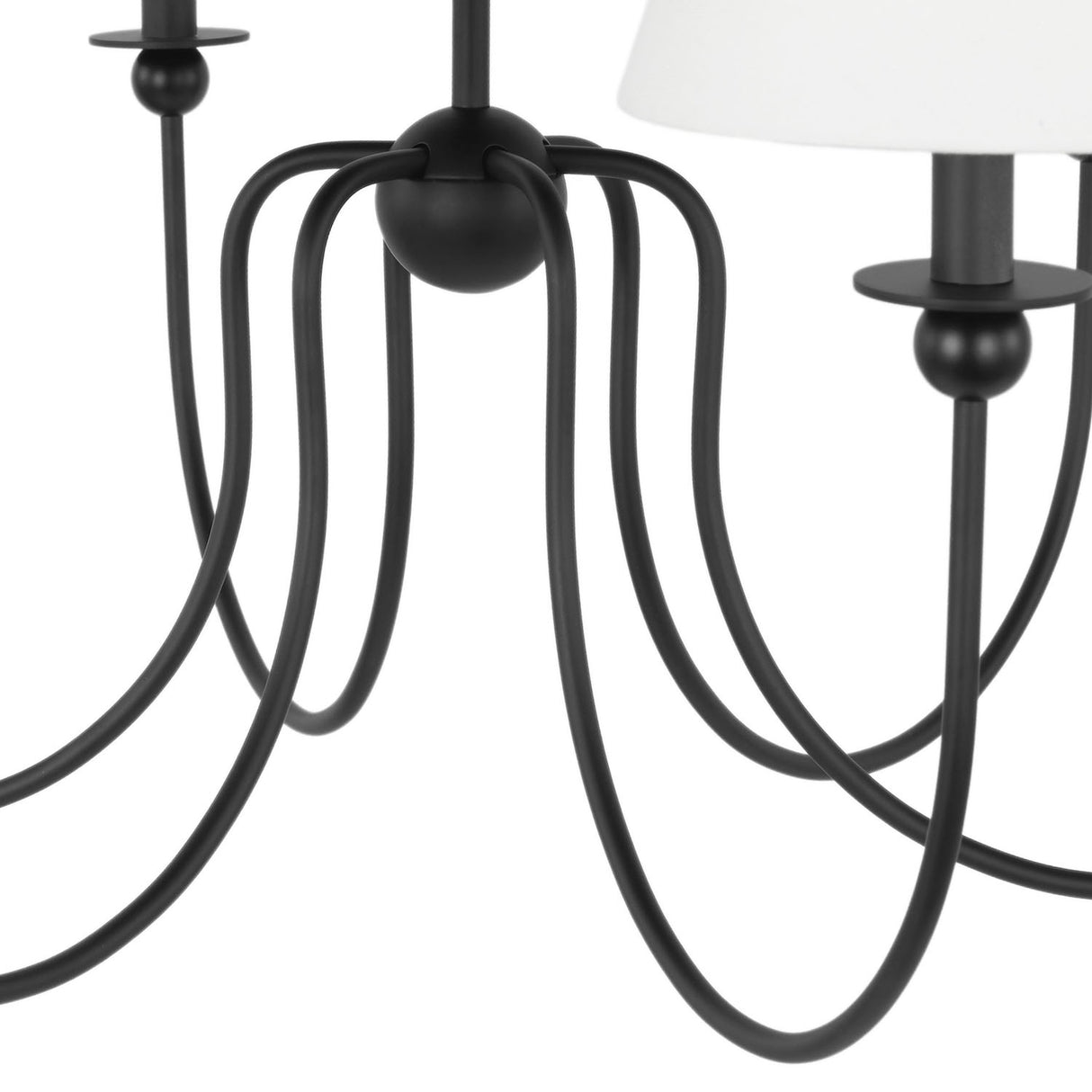 Anise 6 Light Chandelier 36", Matte Black