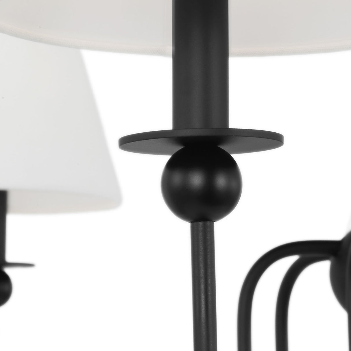 Anise 6 Light Chandelier 36", Matte Black