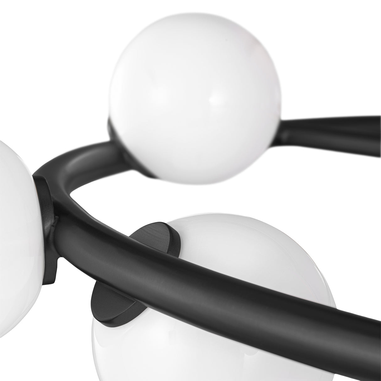 Veya 12 Light Chandelier 44", Aged Iron and Milk Glass