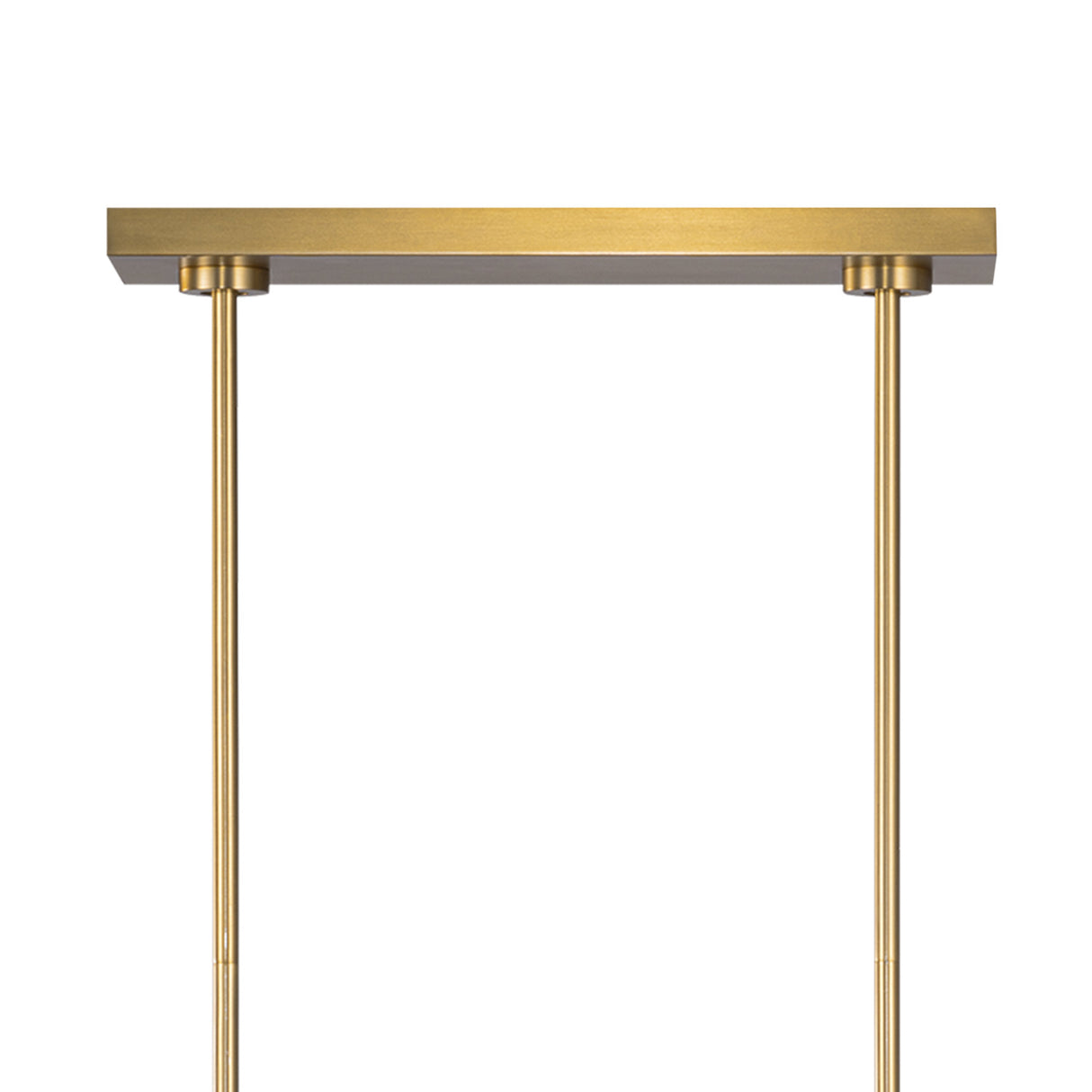 Veya 9 Light Linear Chandelier 49", Modern Brass and Milk Glass