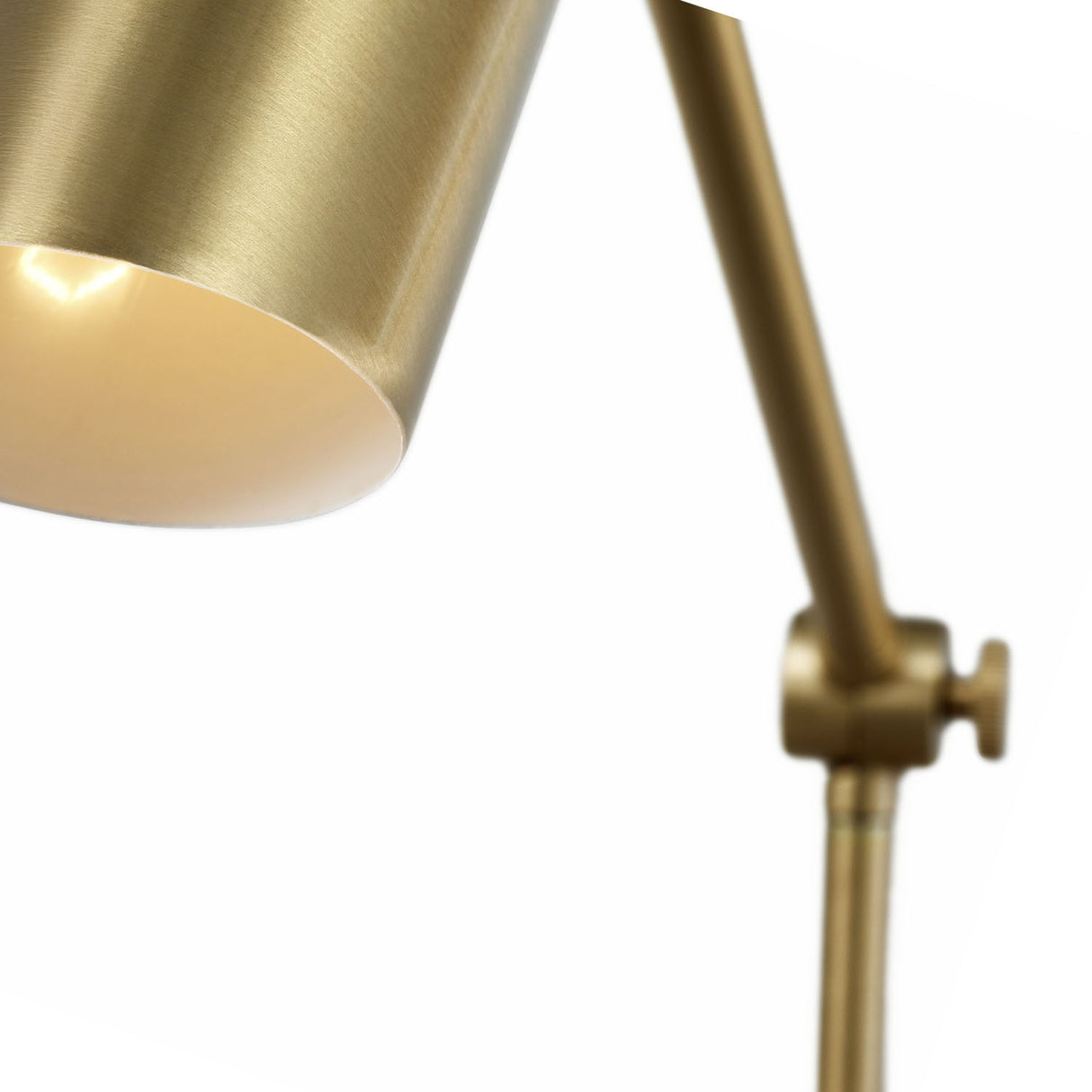 Nilo Adjustable Two Arm Wall Light, Satin Brass