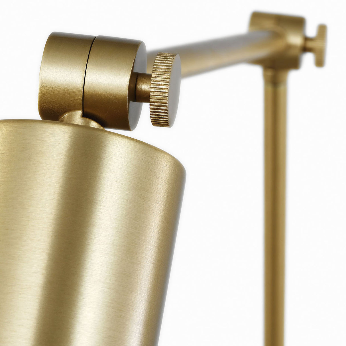 Nilo Adjustable Two Arm Wall Light, Satin Brass