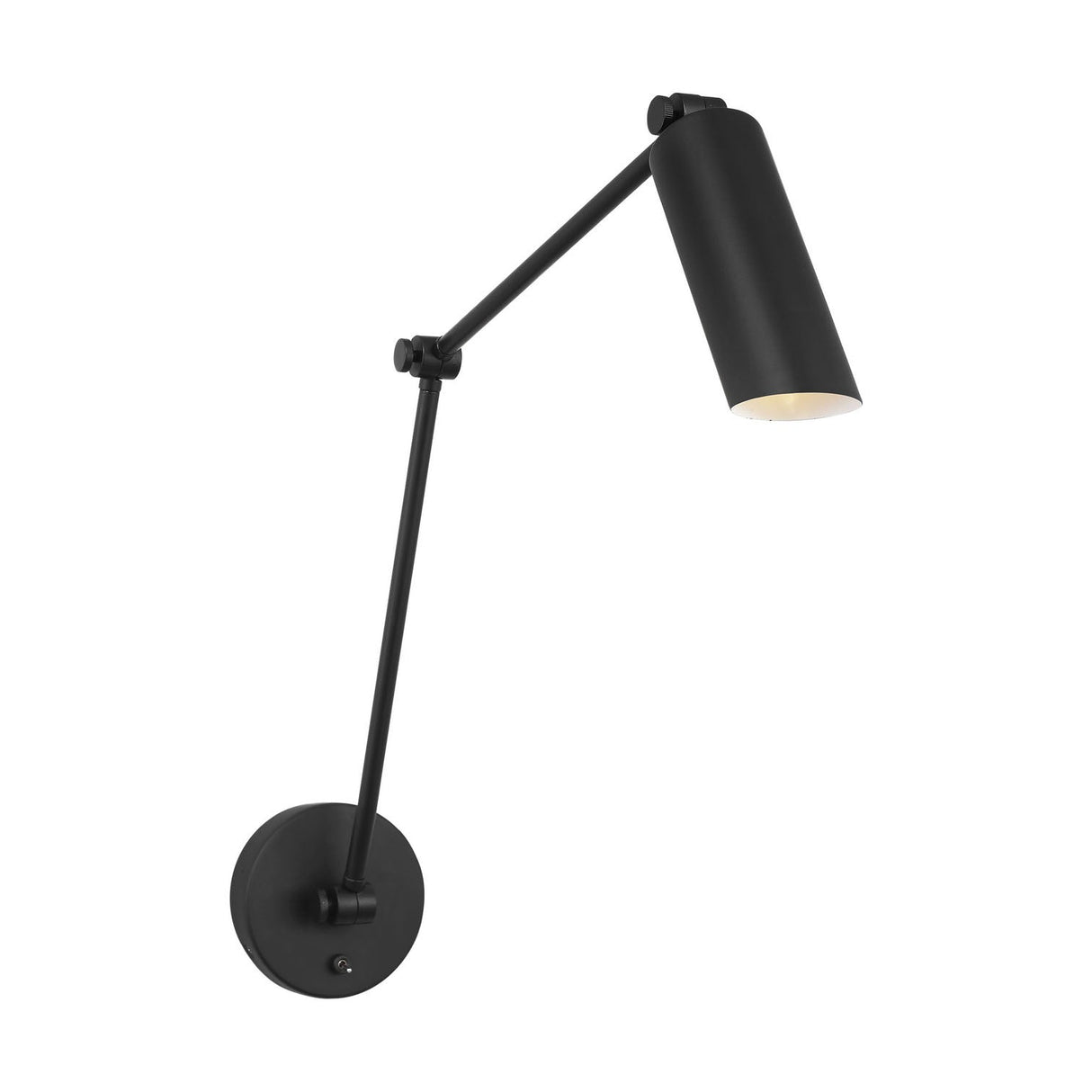 Nilo Adjustable Two Arm Wall Light, Matte Black