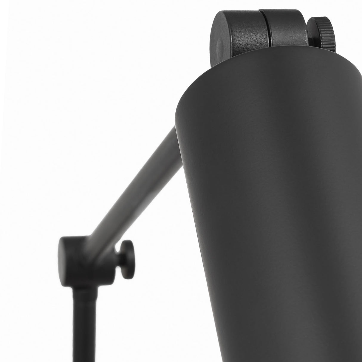 Nilo Adjustable Two Arm Wall Light, Matte Black