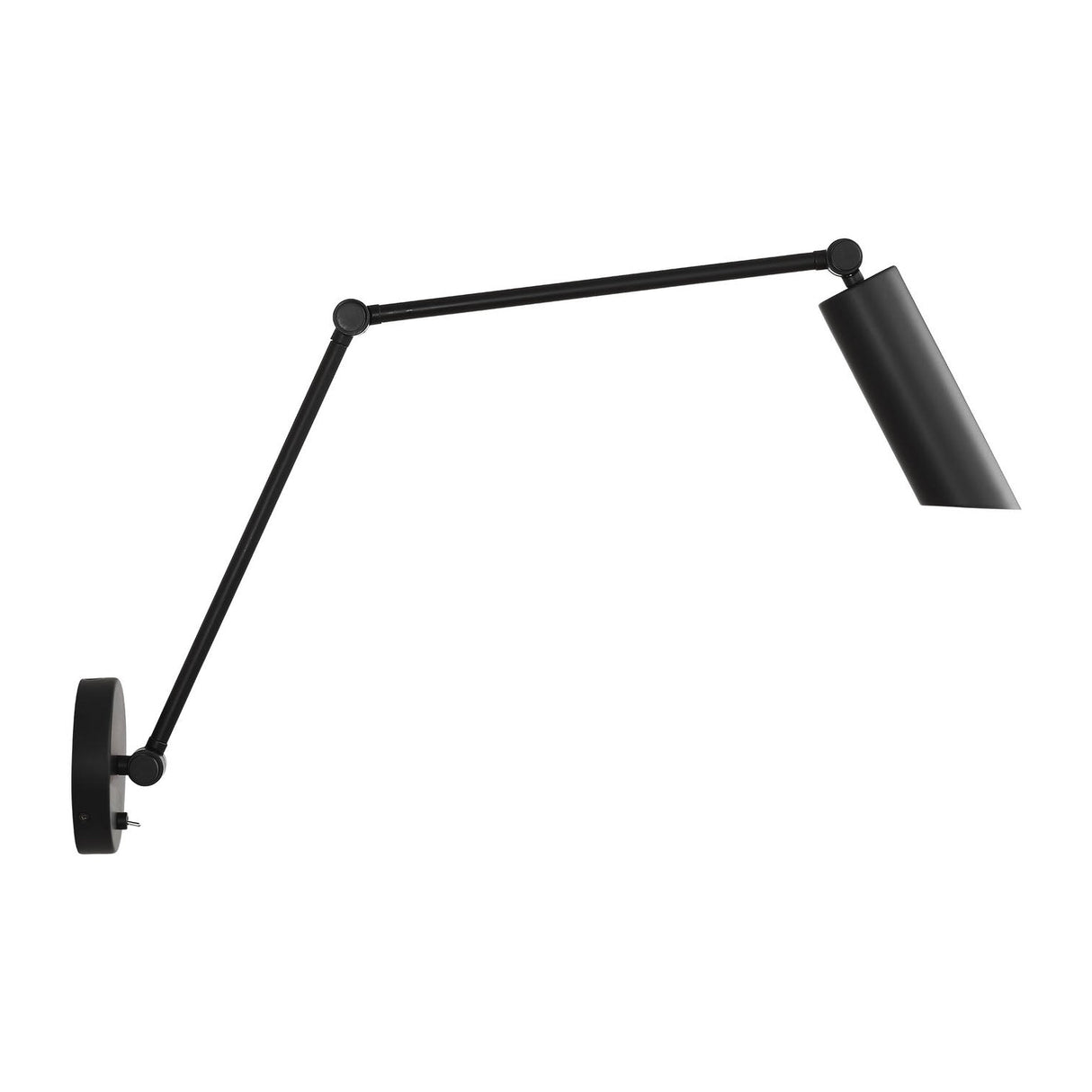 Nilo Adjustable Two Arm Wall Light, Matte Black