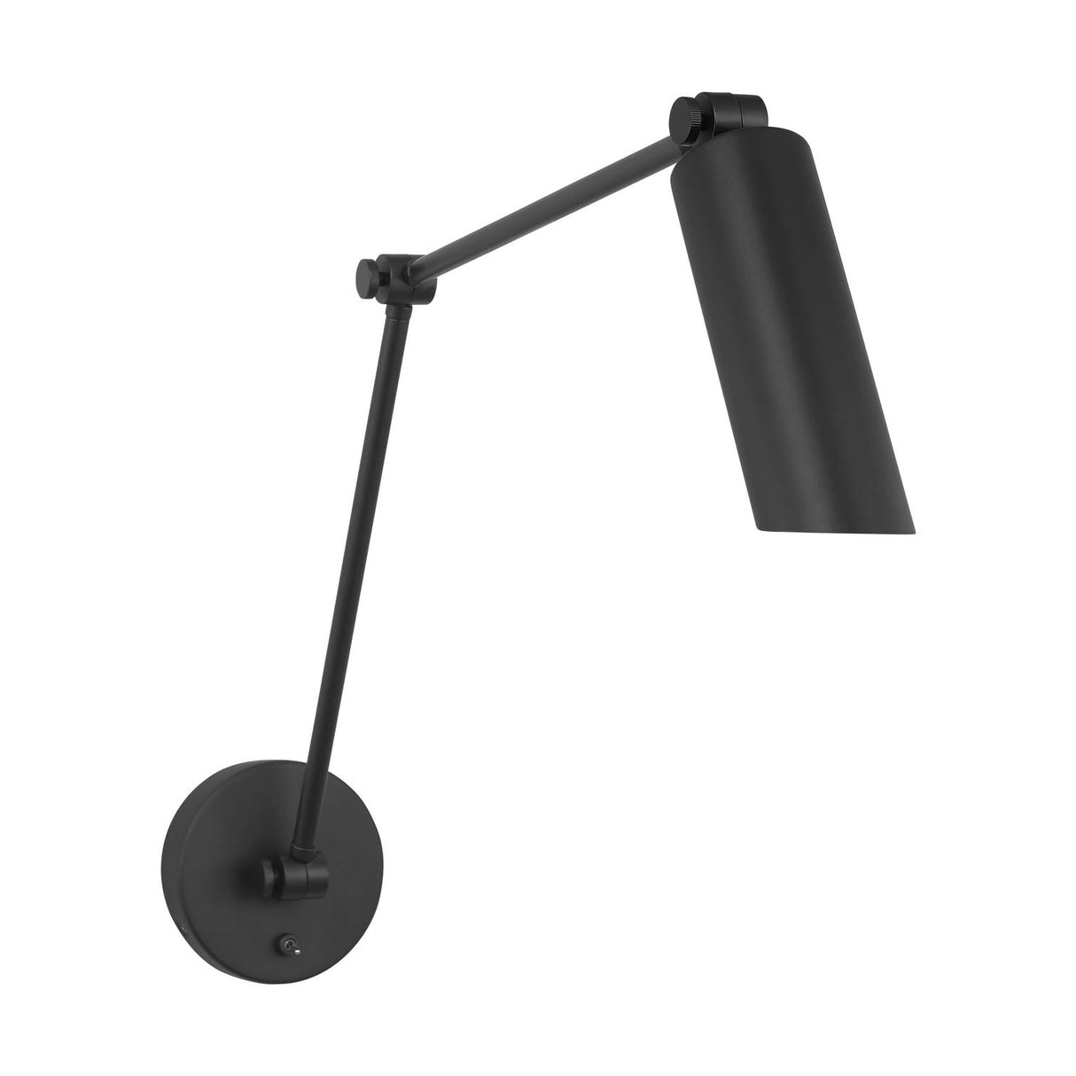Nilo Adjustable Two Arm Wall Light, Matte Black
