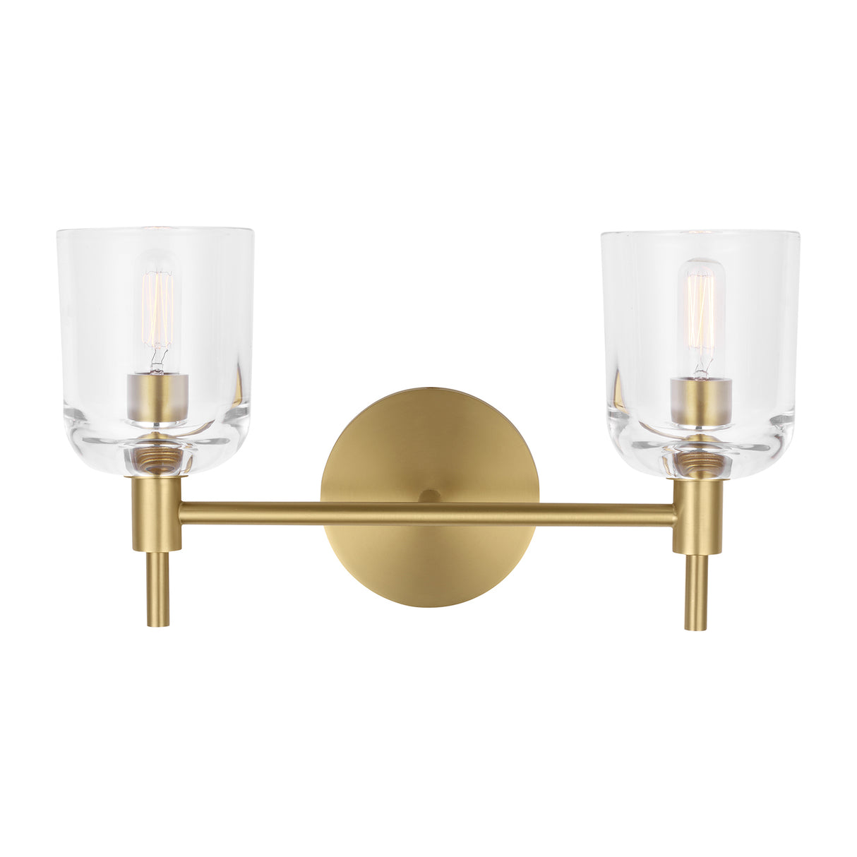 Emrys 2 Light Vanity, Modern Brass