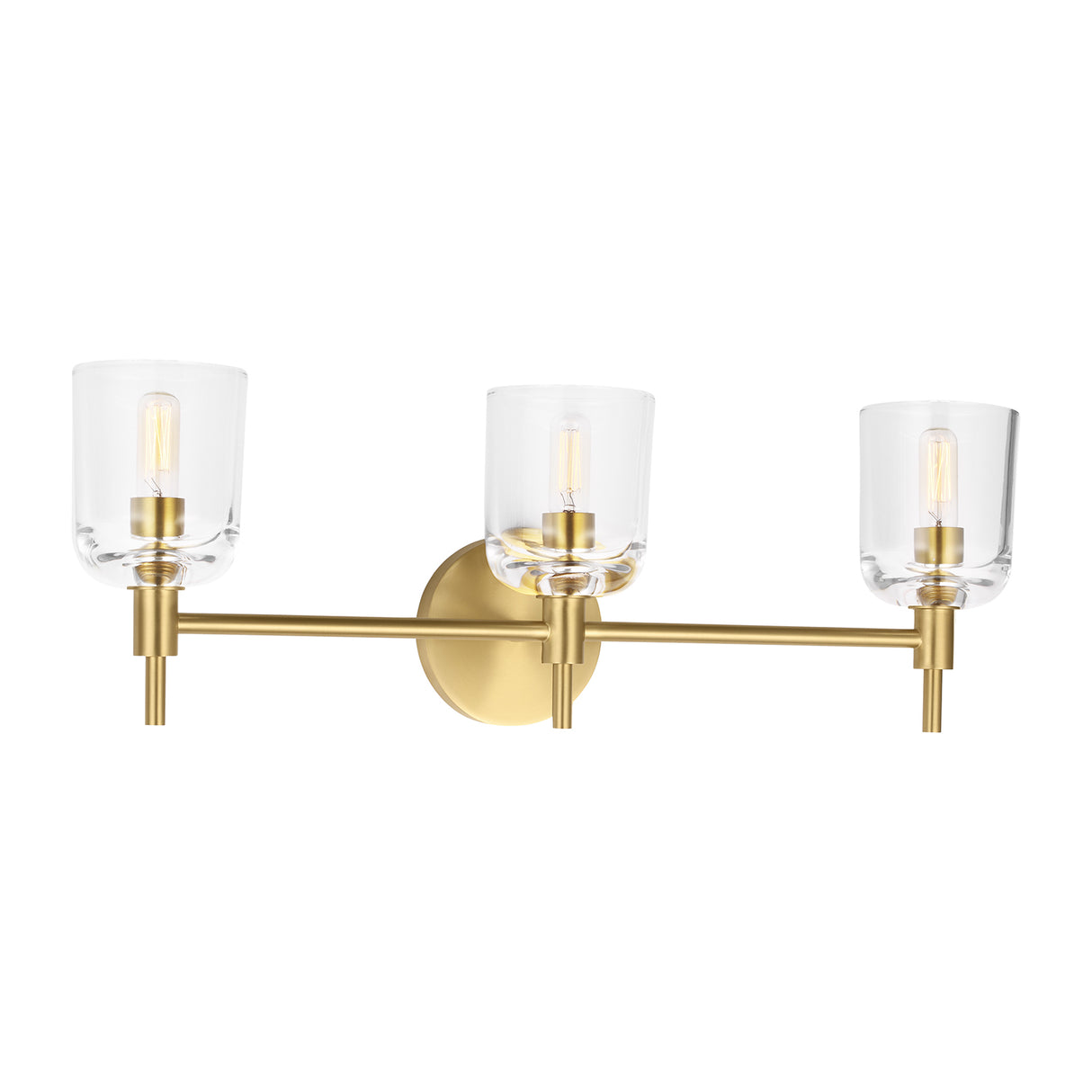 Emrys 3 Light Vanity, Modern Brass