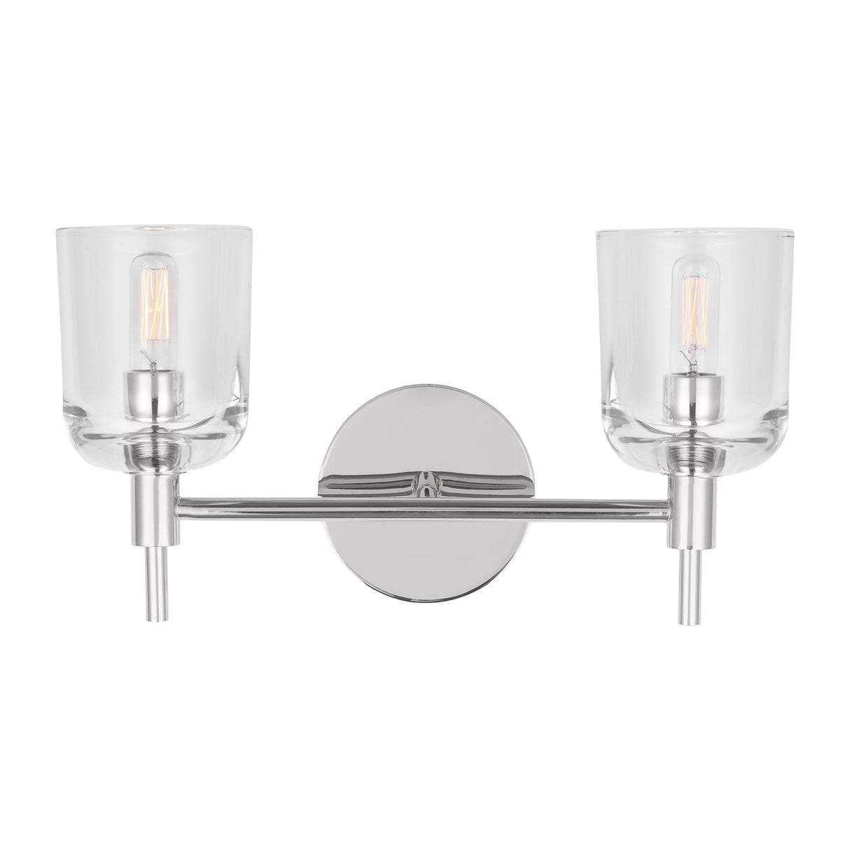 Emrys 2 Light Vanity, Polished Nickel