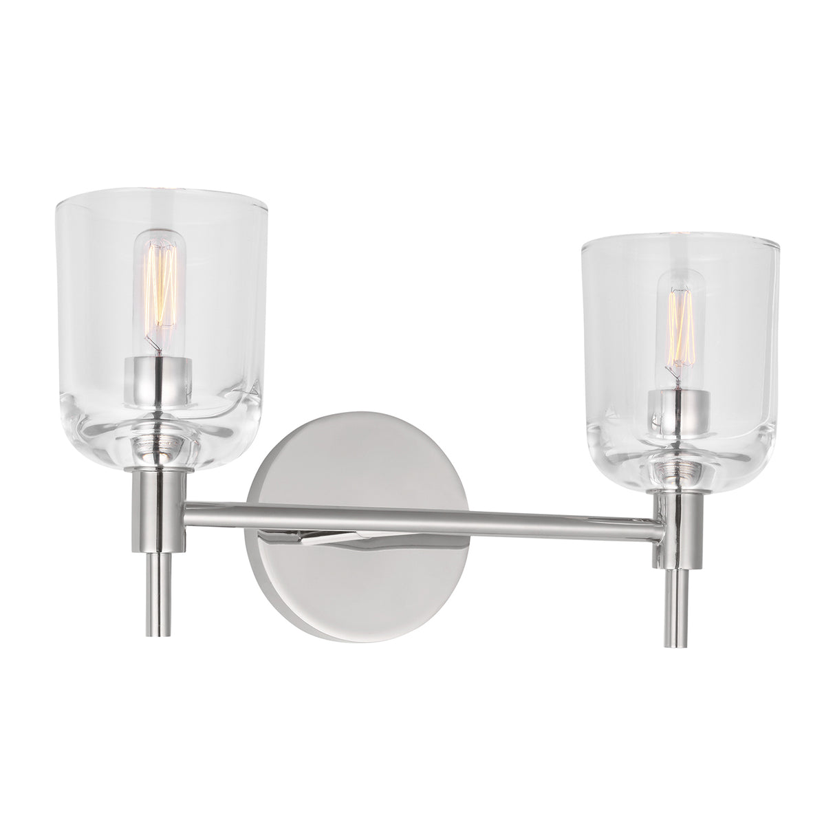 Emrys 2 Light Vanity, Polished Nickel