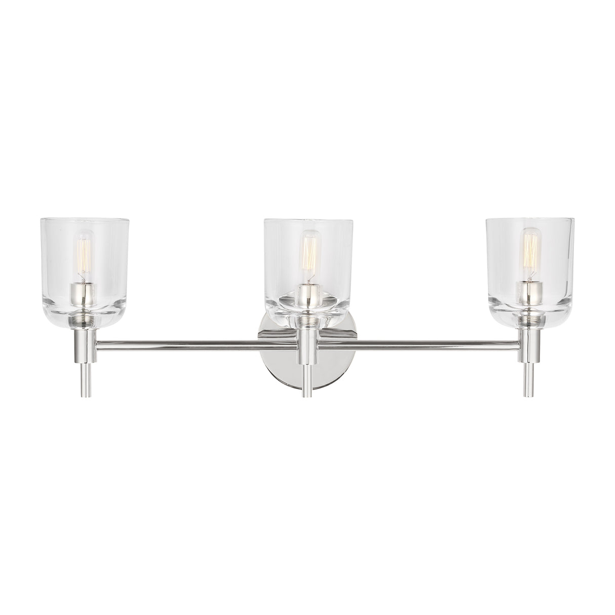 Emrys 3 Light Vanity, Polished Nickel