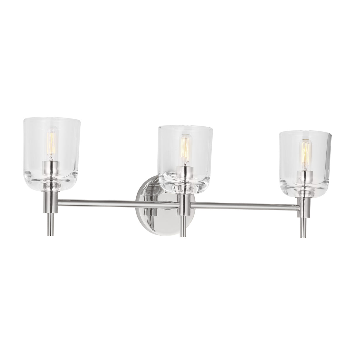 Emrys 3 Light Vanity, Polished Nickel