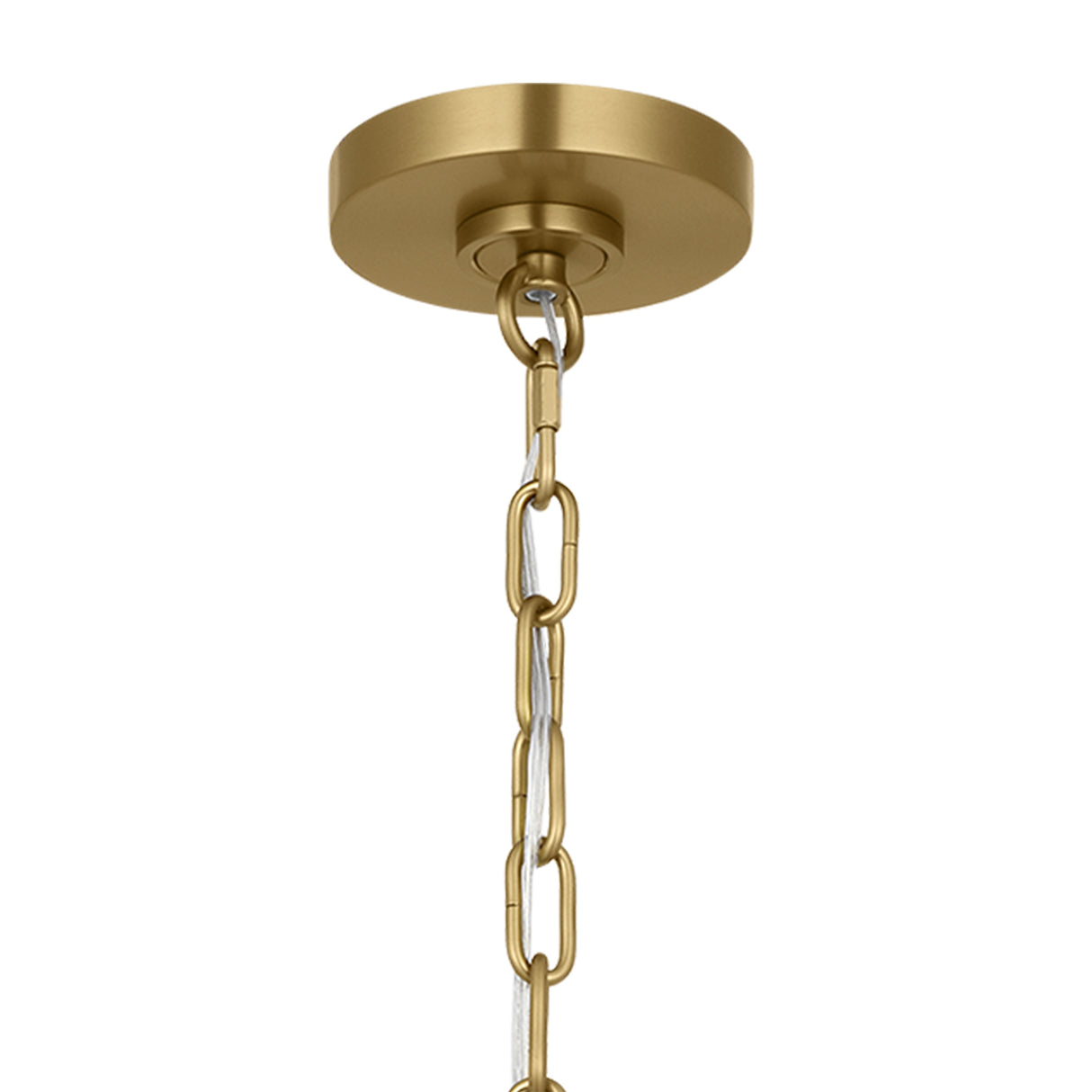 Emrys 3 Light Chandelier 24", Modern Brass
