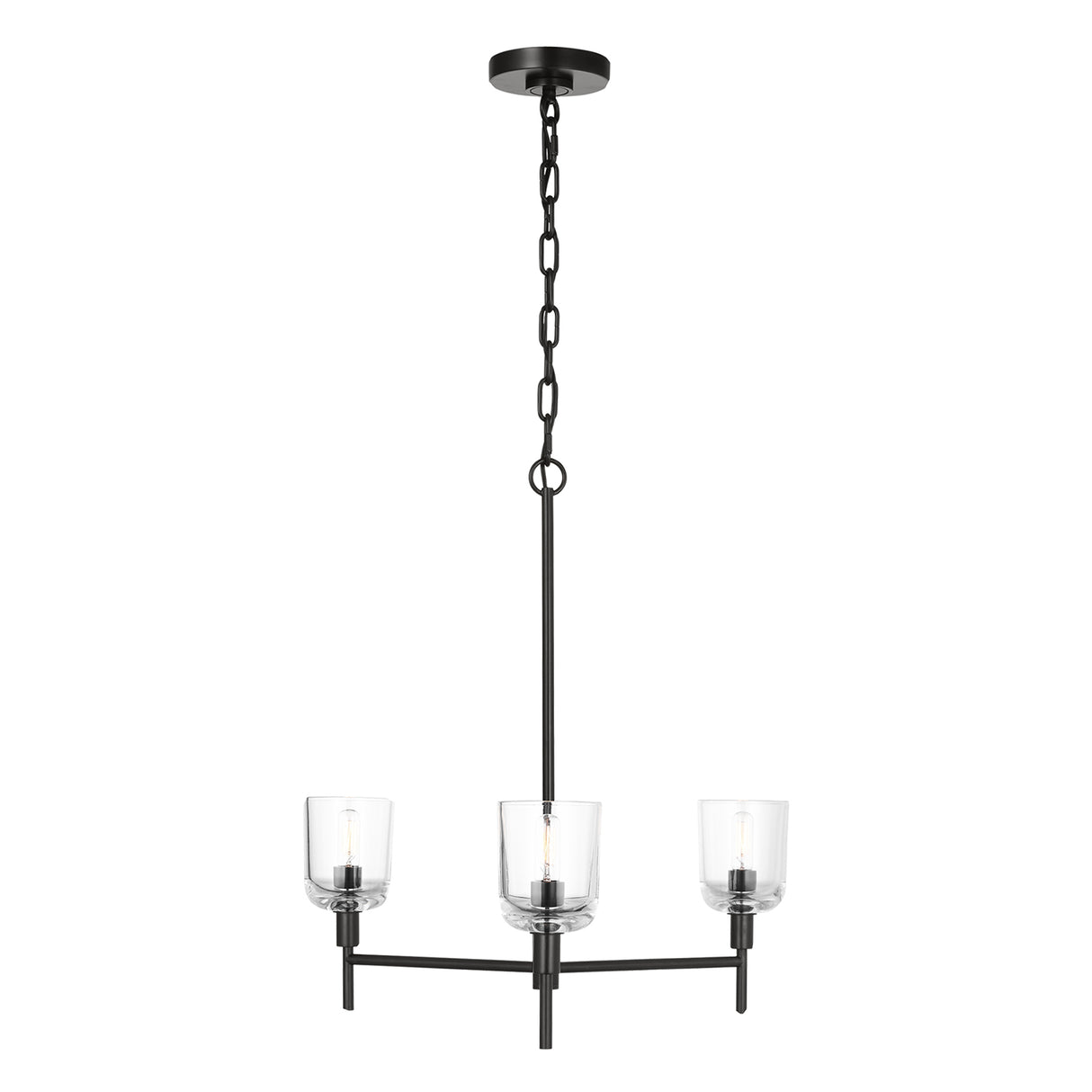 Emrys 3 Light Chandelier 24", Aged Iron