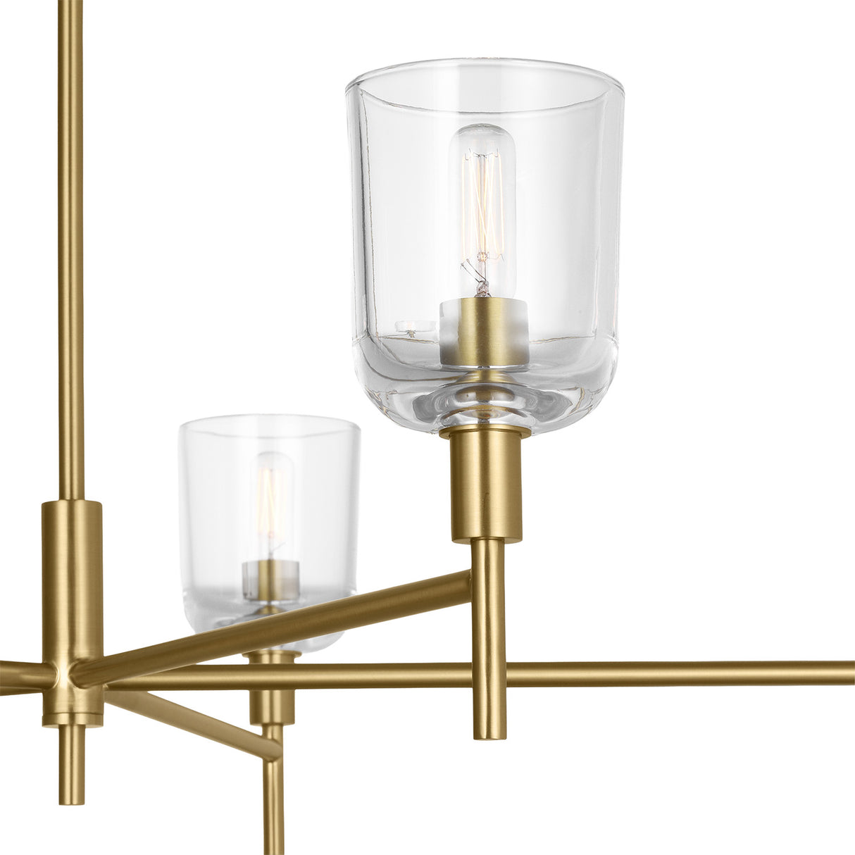 Emrys 5 Light Chandelier 36", Modern Brass