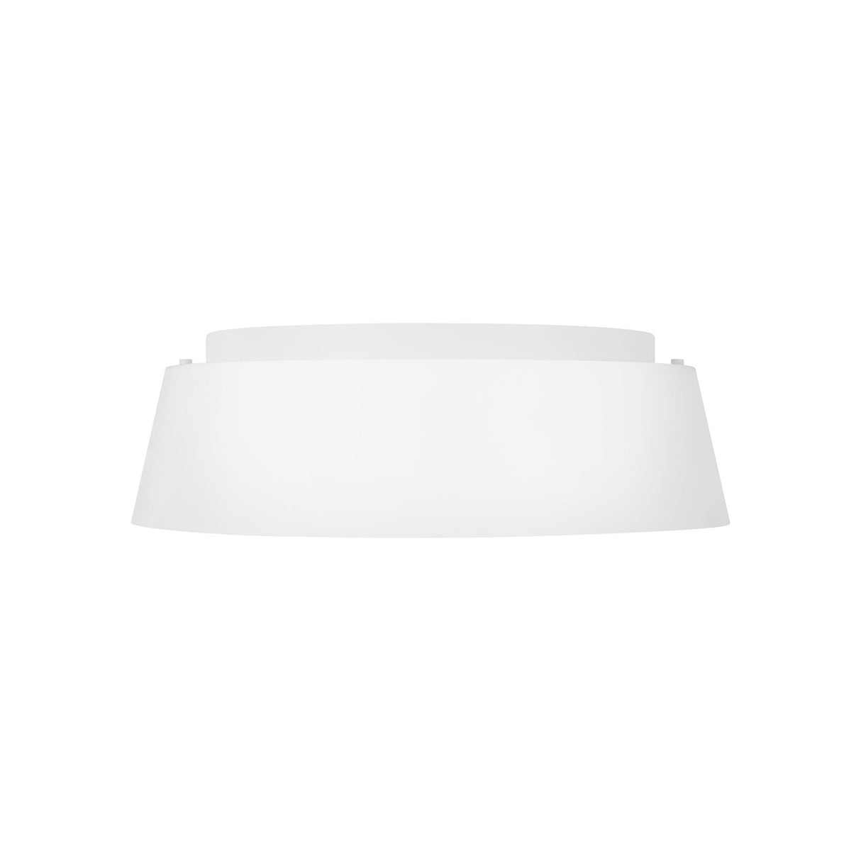Langston Flush Mount 14", Matte White with Brushed Brass