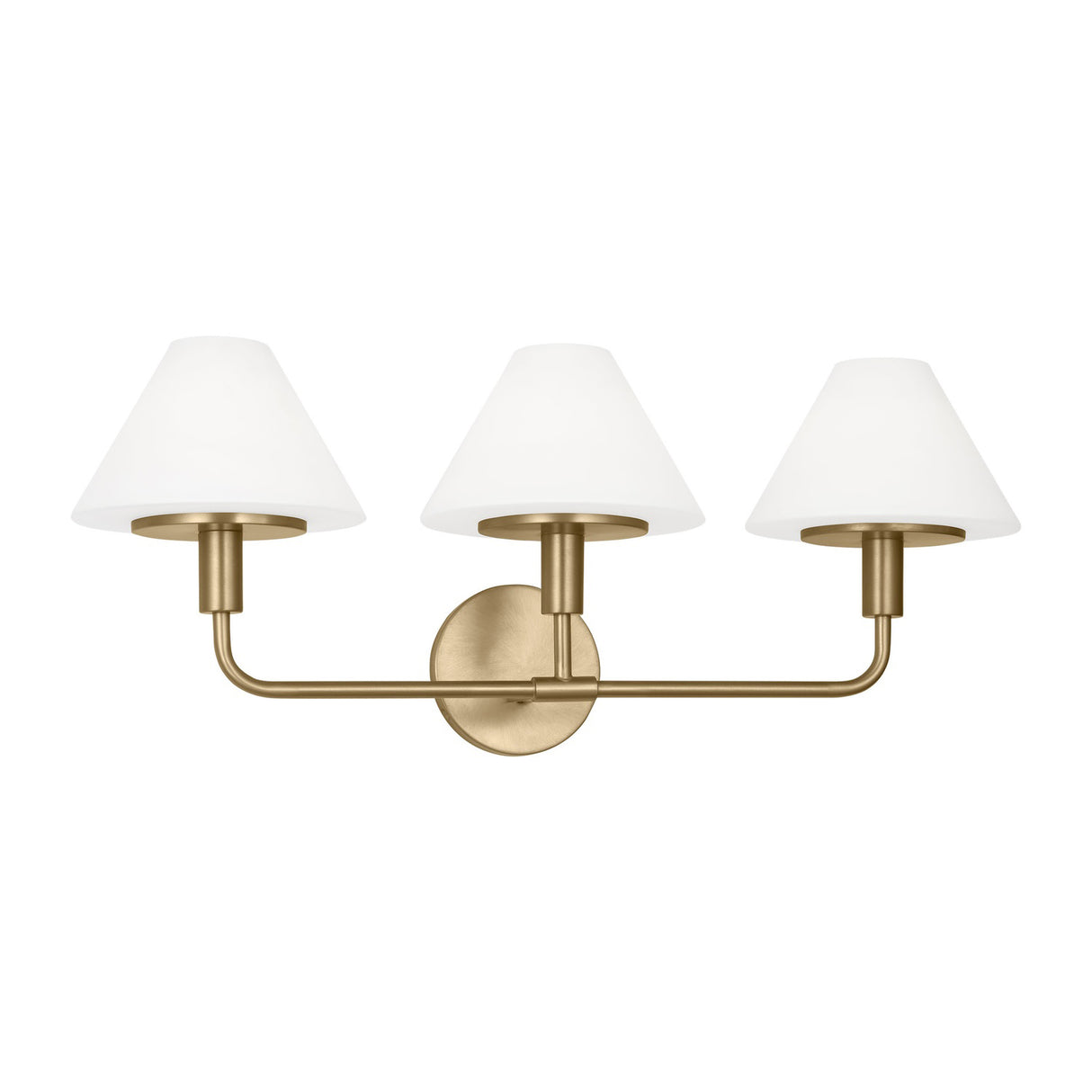 Dean 3 Light Vanity, Satin Brass and Opal Glass