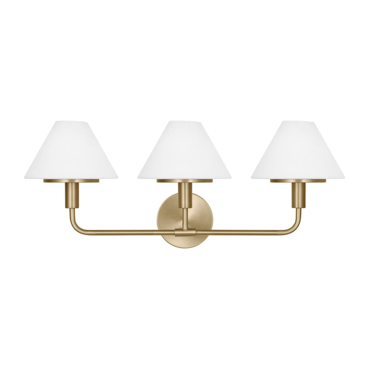 Dean 3 Light Vanity, Satin Brass and Opal Glass