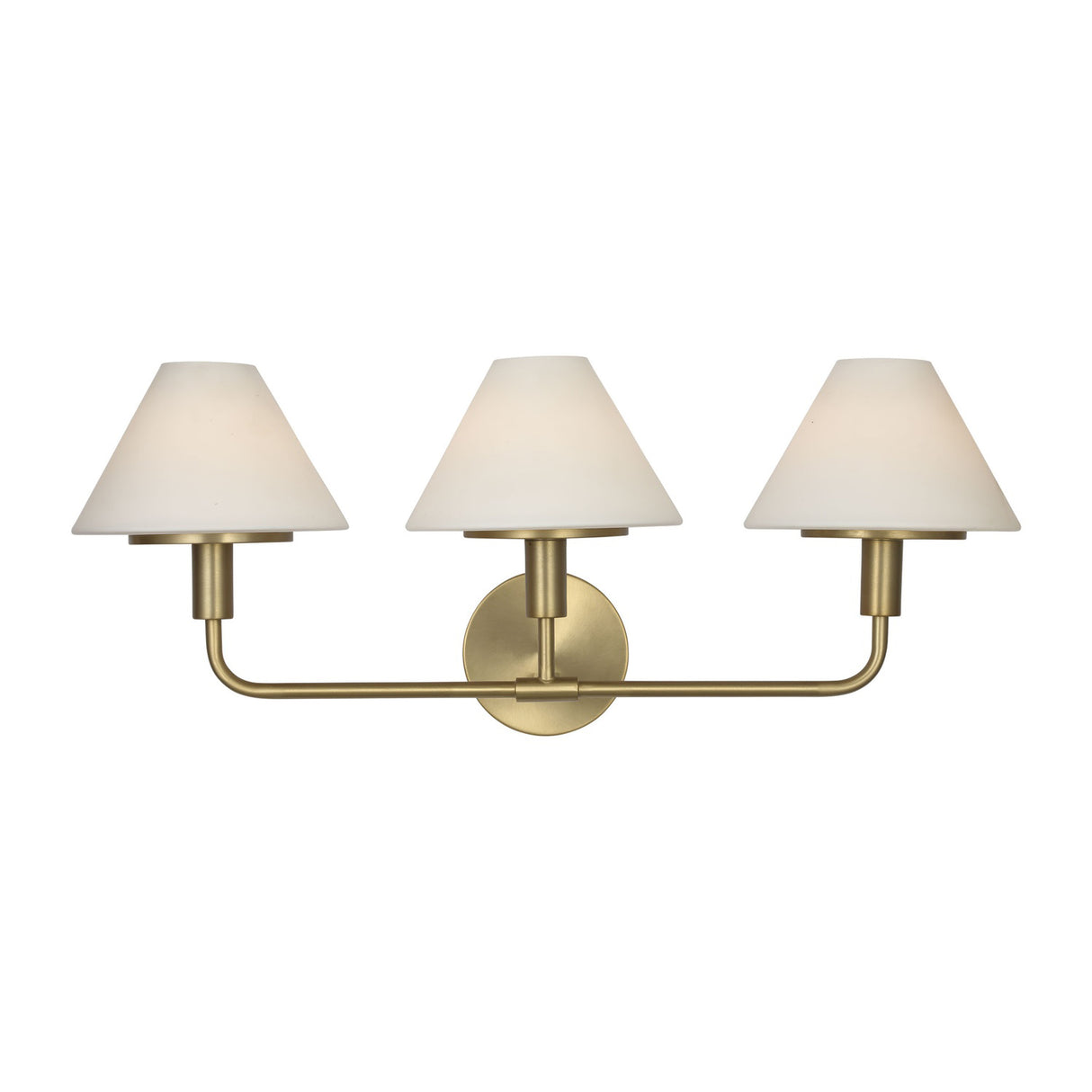 Dean 3 Light Vanity, Satin Brass and Opal Glass