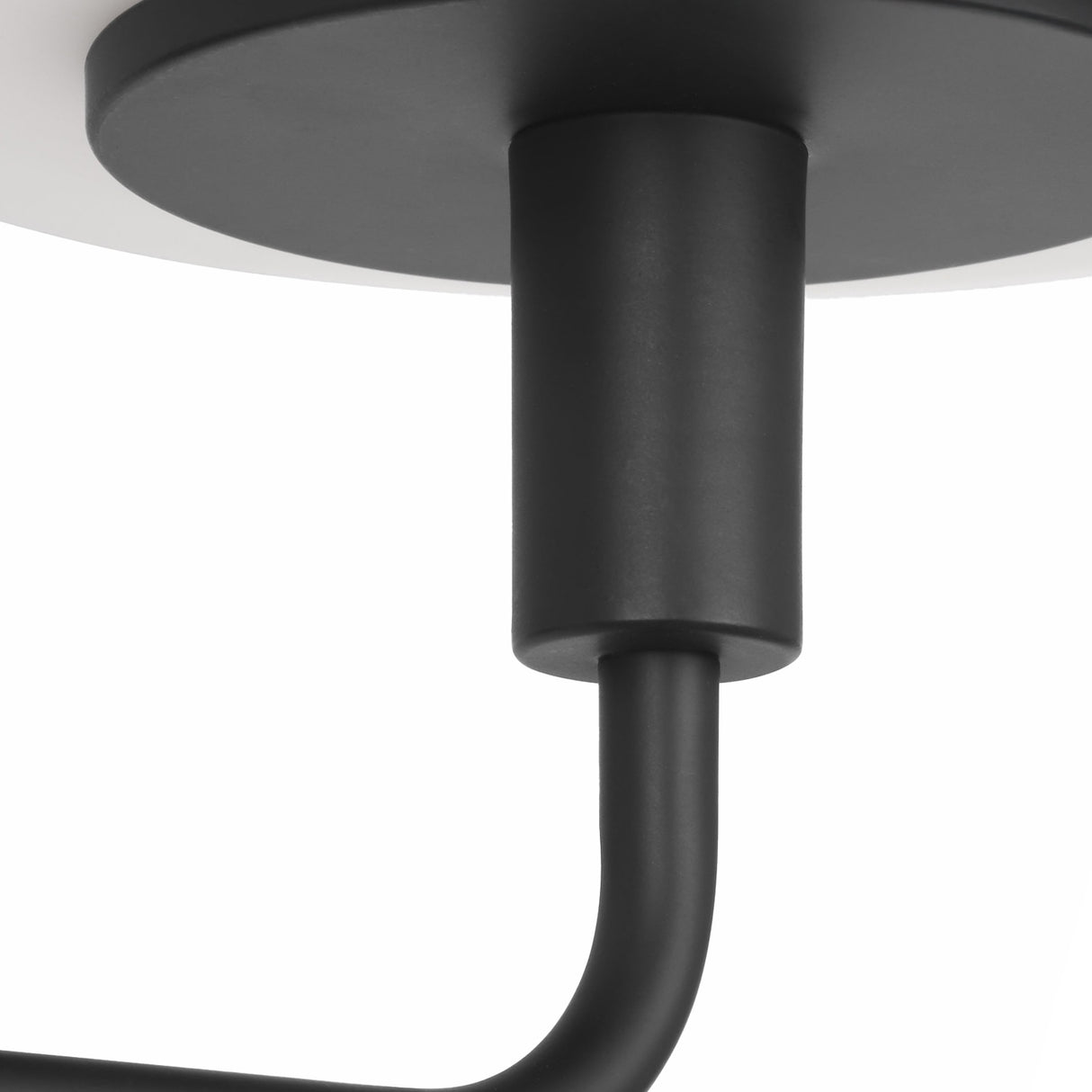 Dean 2 Light Vanity, Matte Black and Opal Glass