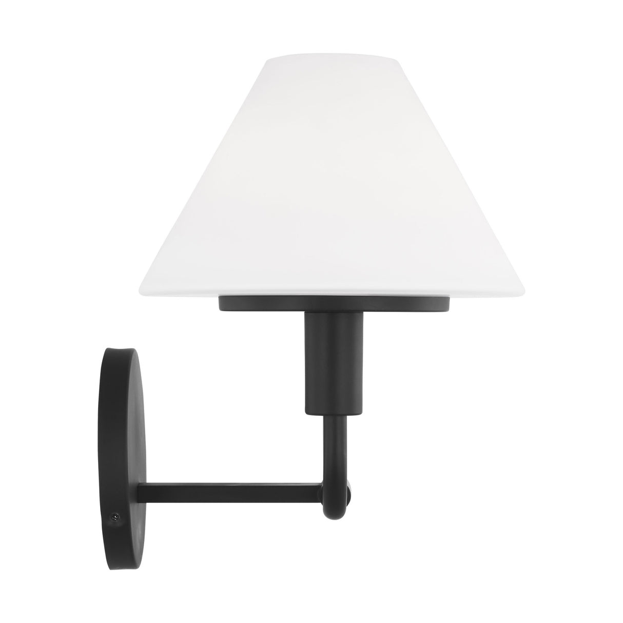 Dean 2 Light Vanity, Matte Black and Opal Glass