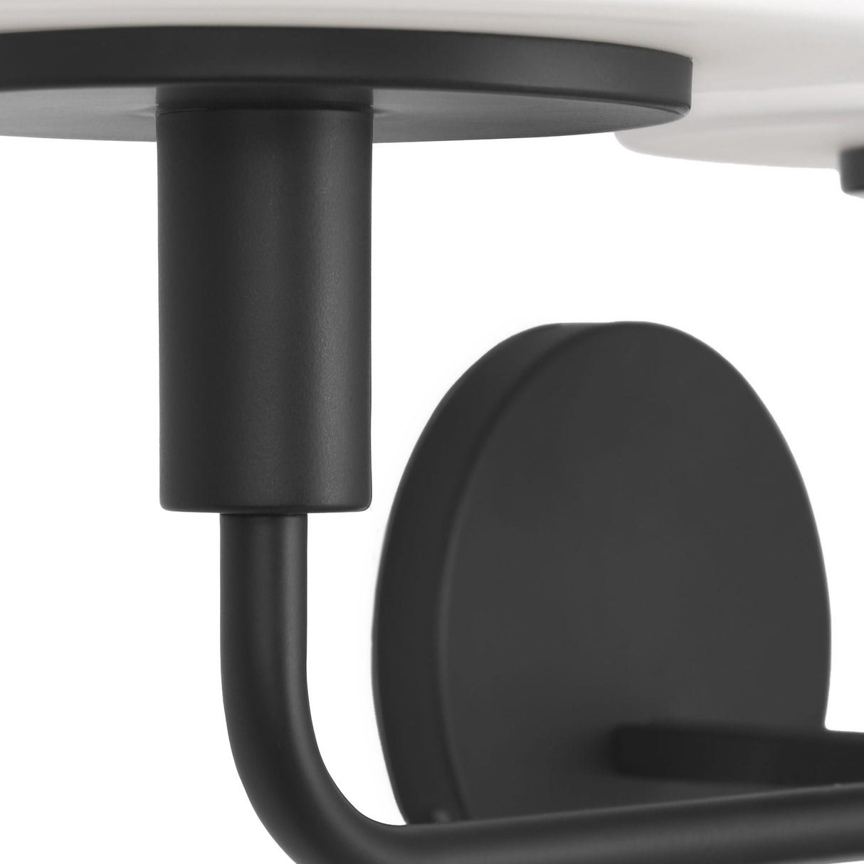 Dean 3 Light Vanity, Matte Black and Opal Glass