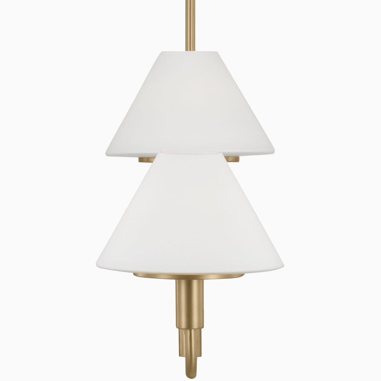 Dean 4 Light Chandelier 50", Satin Brass and Opal Glass
