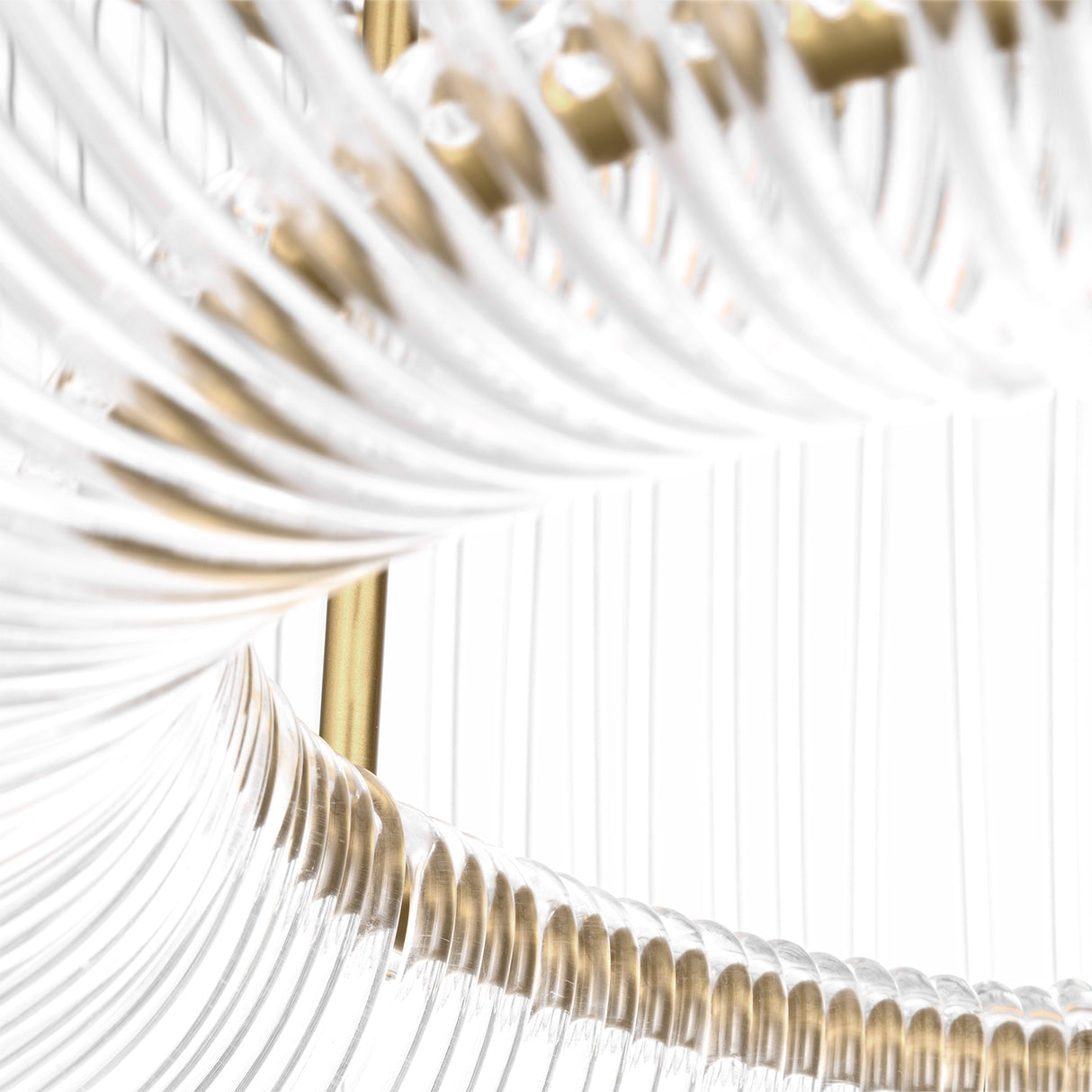 Amir Medium Chandelier 28", Modern Brass