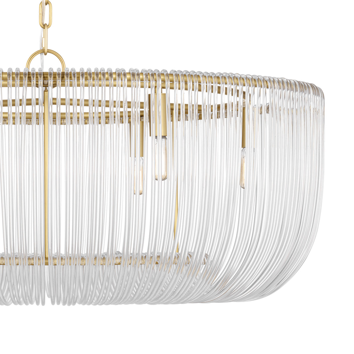 Amir Large Chandelier 36", Modern Brass