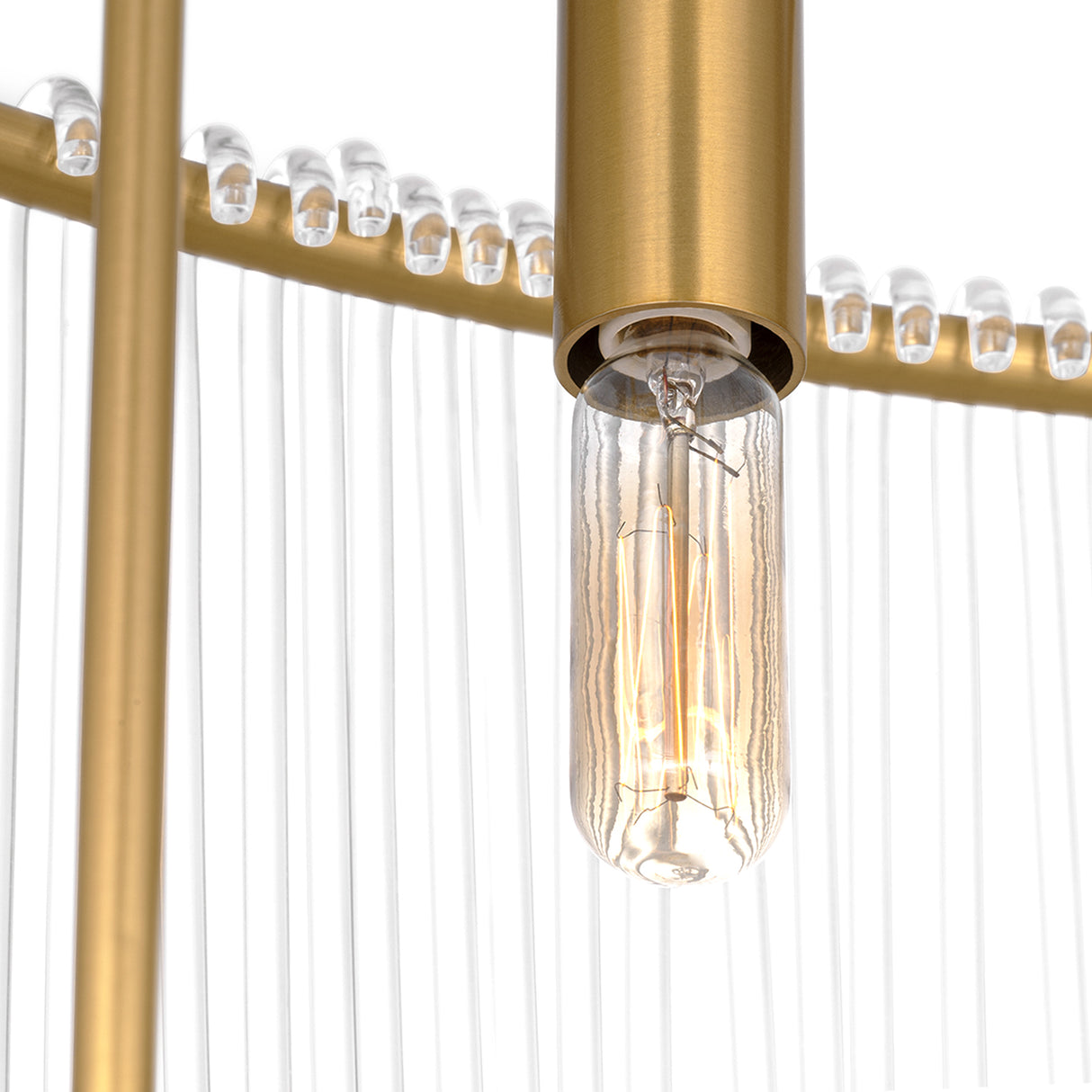 Amir Large Chandelier 36", Modern Brass