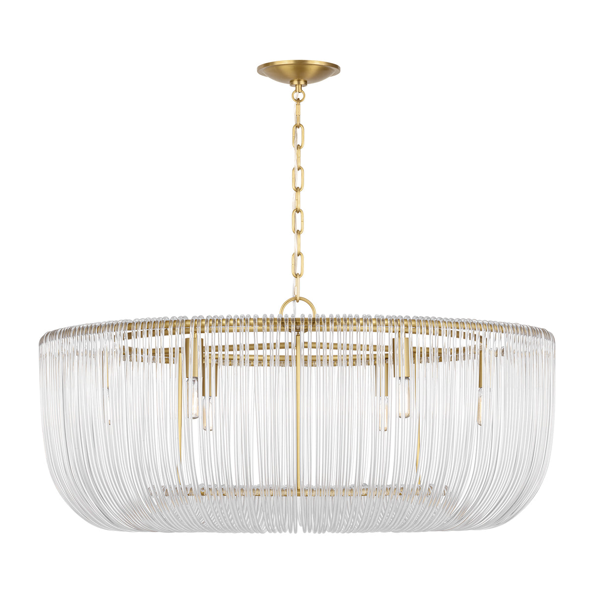 Amir Large Chandelier 36", Modern Brass