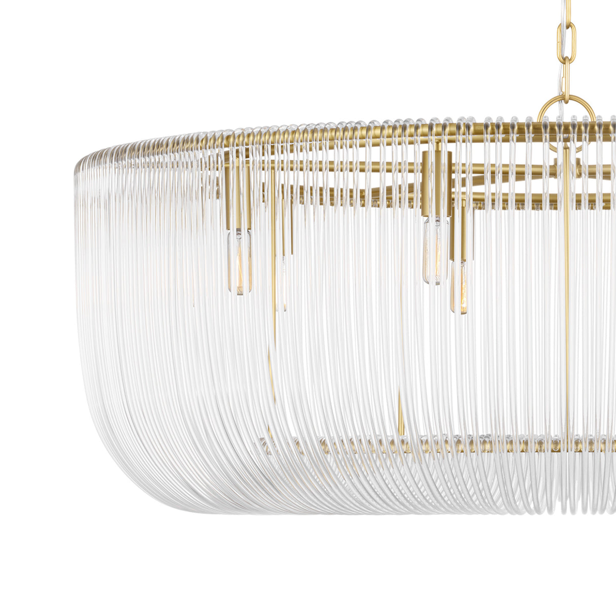 Amir Extra Large Chandelier 42", Modern Brass