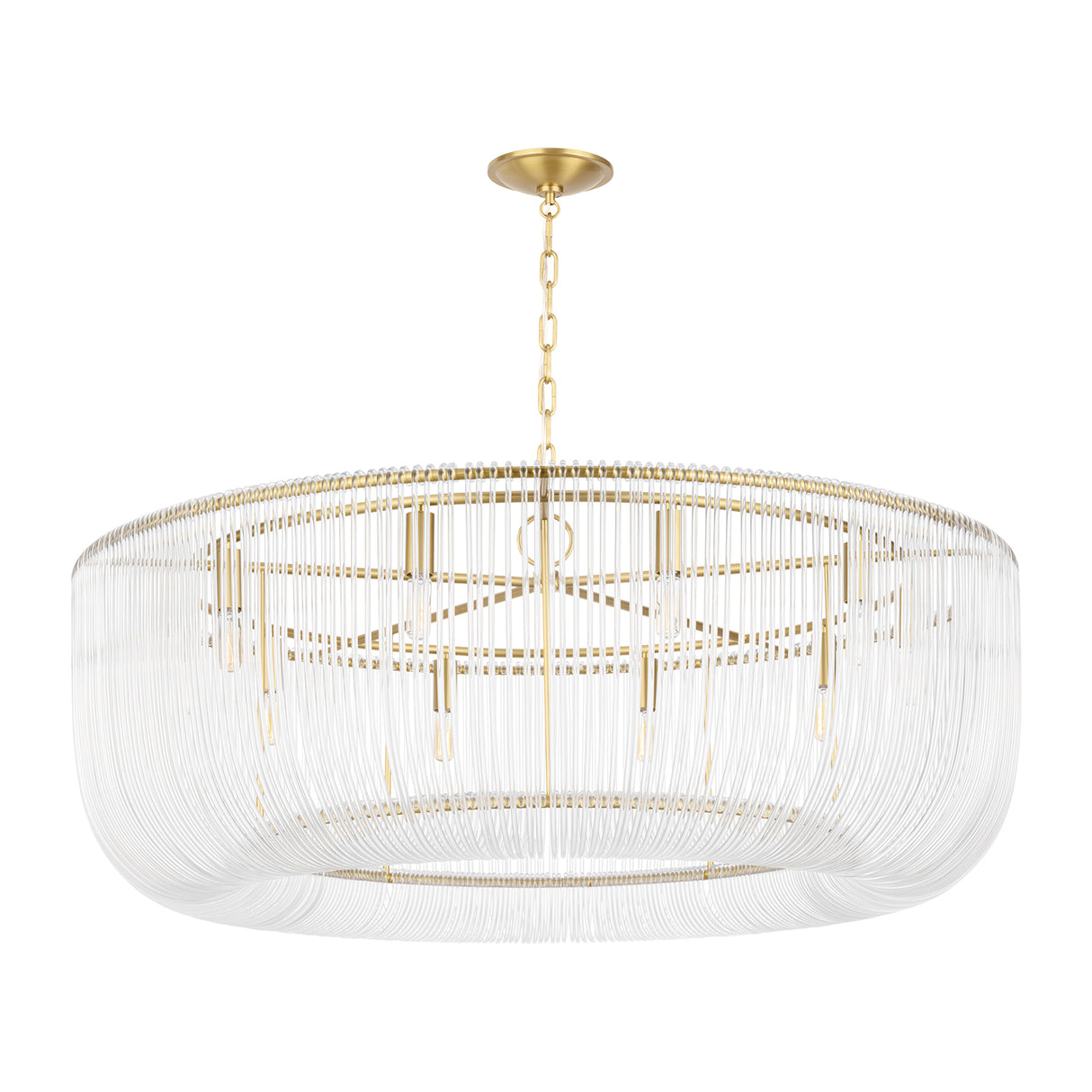 Amir Extra Large Chandelier 42", Modern Brass