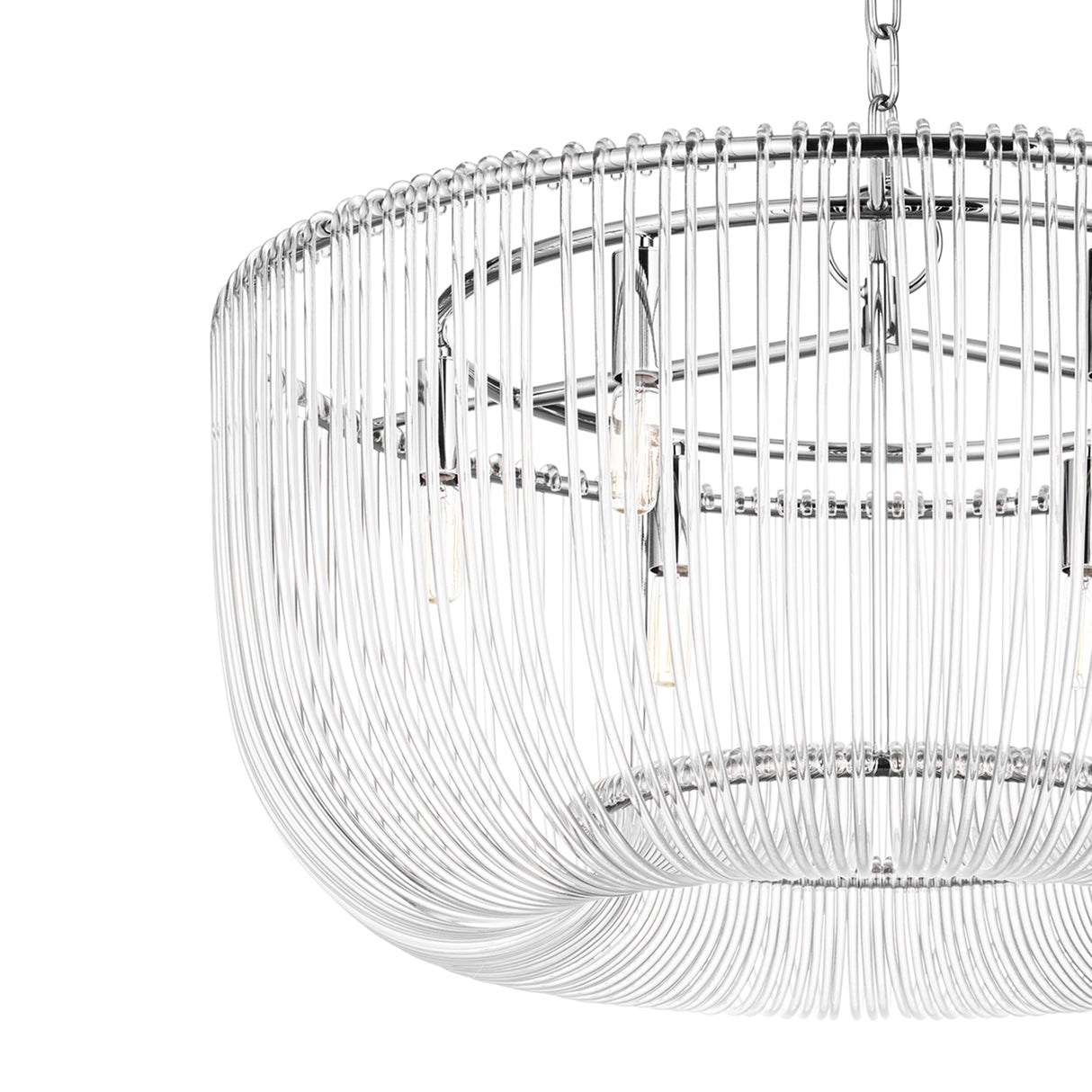 Amir Medium Chandelier 28", Polished Nickel