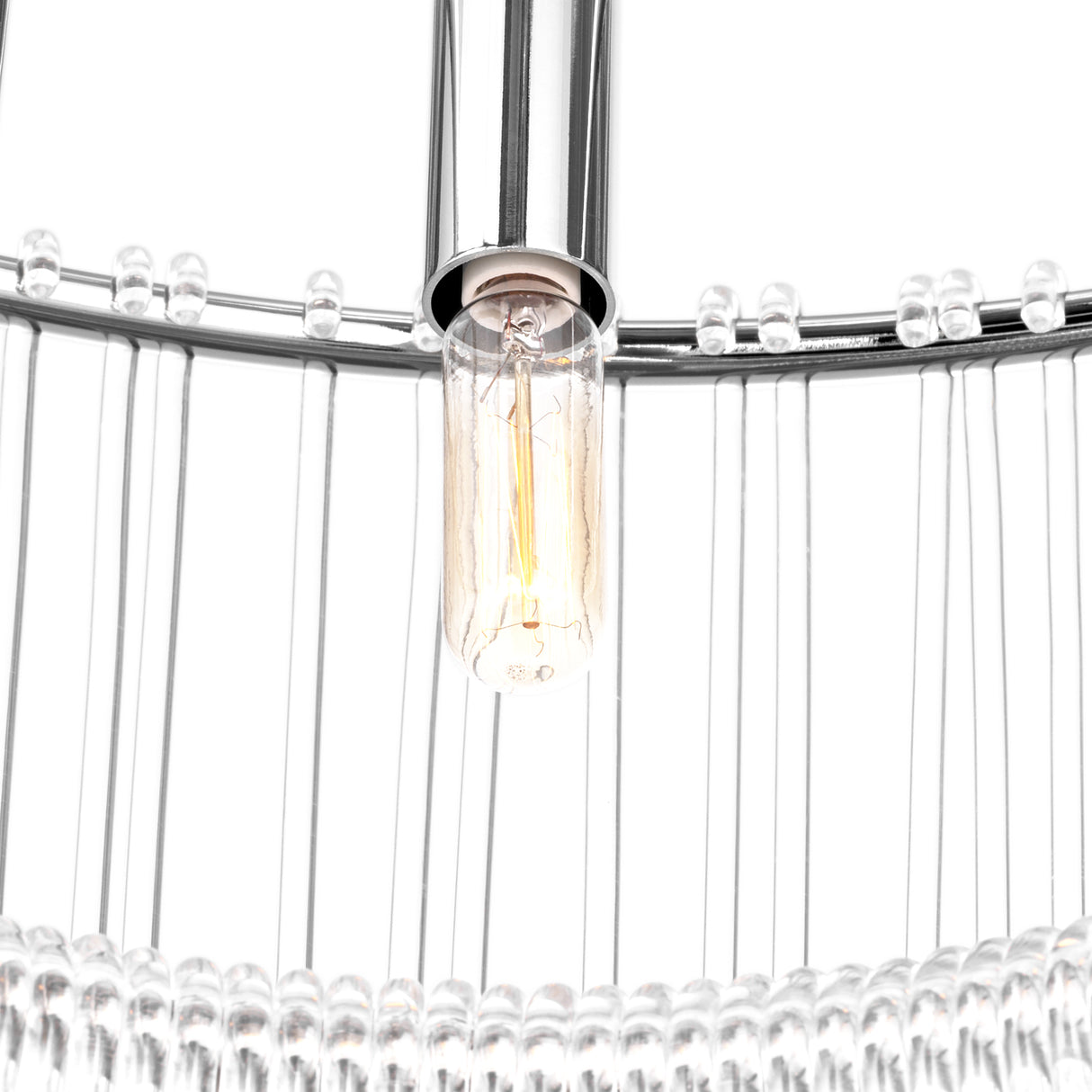 Amir Medium Chandelier 28", Polished Nickel