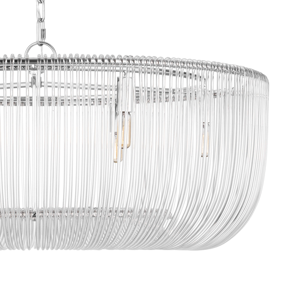 Amir Large Chandelier 36", Polished Nickel