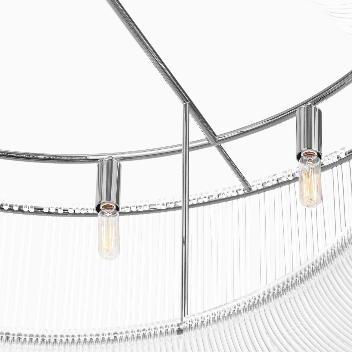 Amir Extra Large Chandelier 42", Polished Nickel